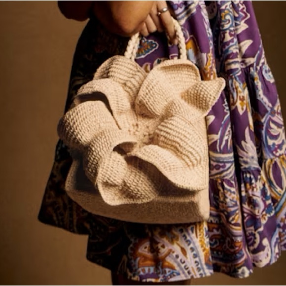 Sezane Leila Basket Natural Raffia NWT - Picture 2 of 7